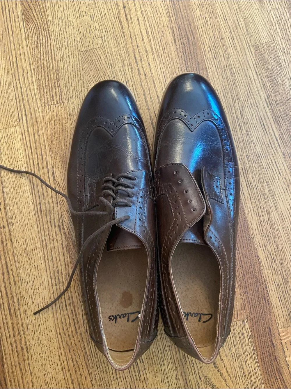 Clarks Men’s Dark Brown Leather Brogue Derbys